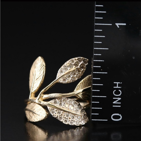 Adi Paz 14K Yellow Gold 0.17 CTW Diamond Foliate Ring - Picture 3 of 9